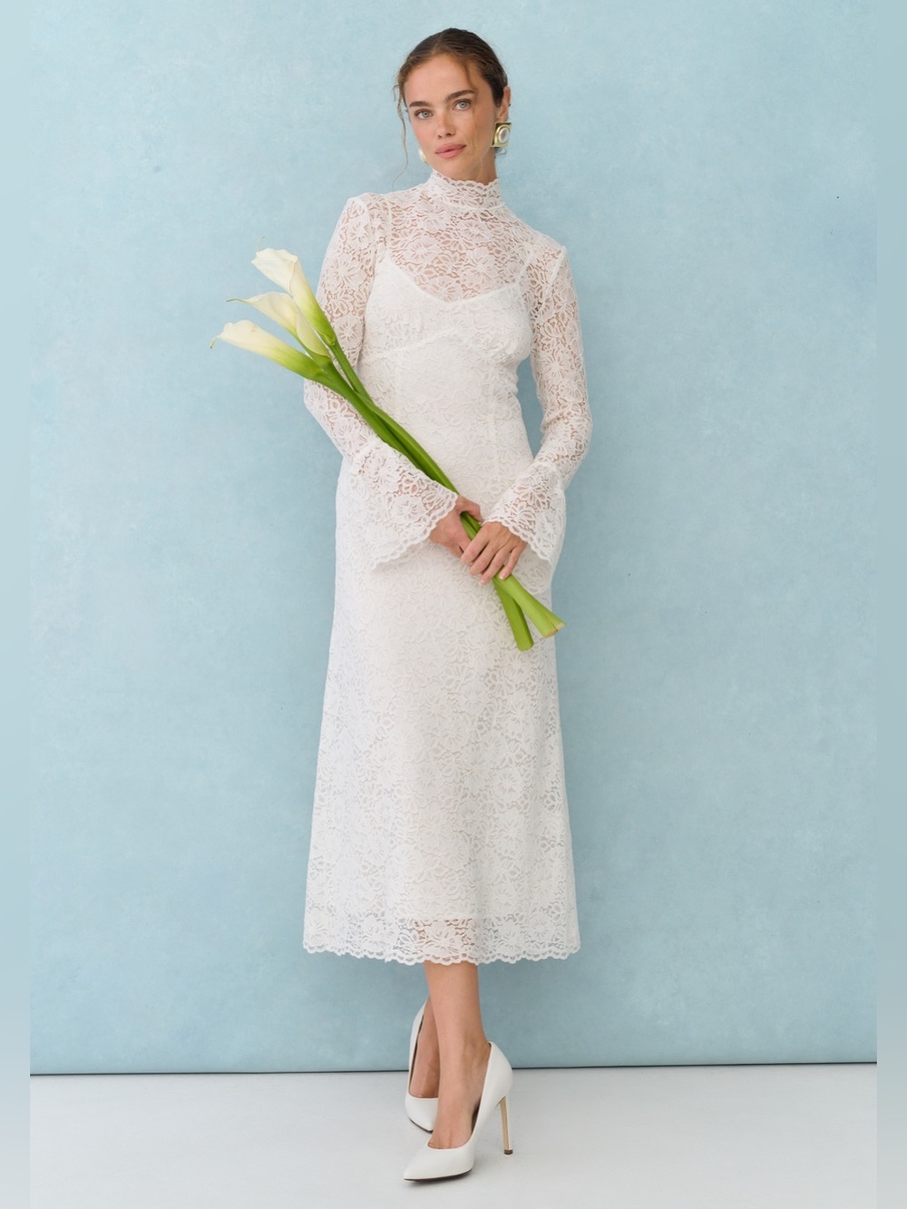 NWT Few Moda x Little White Looks Jen Dress size 6 white Lace bridal ivory